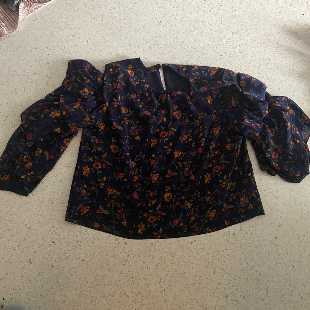 Dark blue madewell blouse